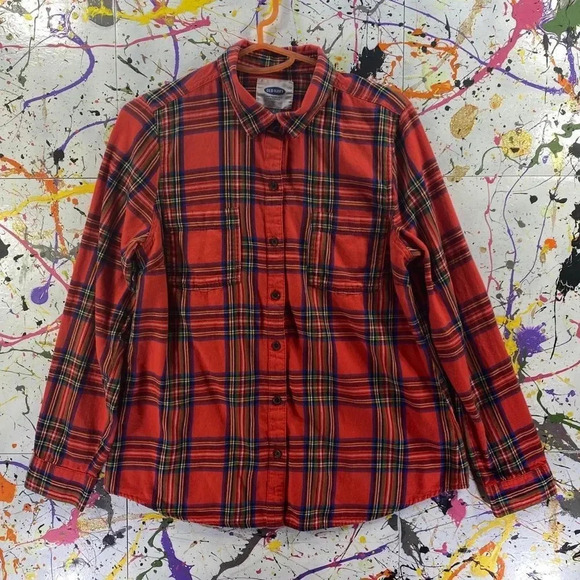 ⭐️3 for $20 Sale‼️ Old Navy Plaid Button Down 🕺 - Picture 1 of 5